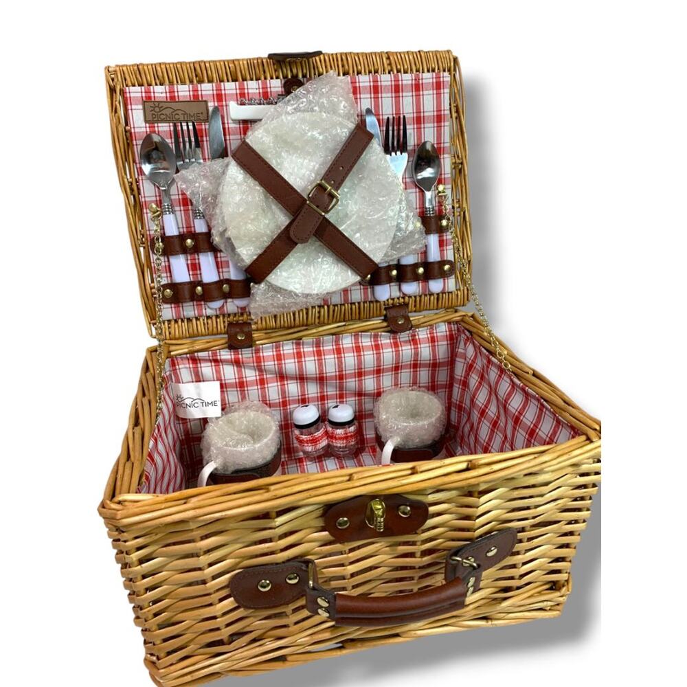 Picnic Time New Catalina Picnic Basket Lined Accessories 14"l x 8"h x 11"w